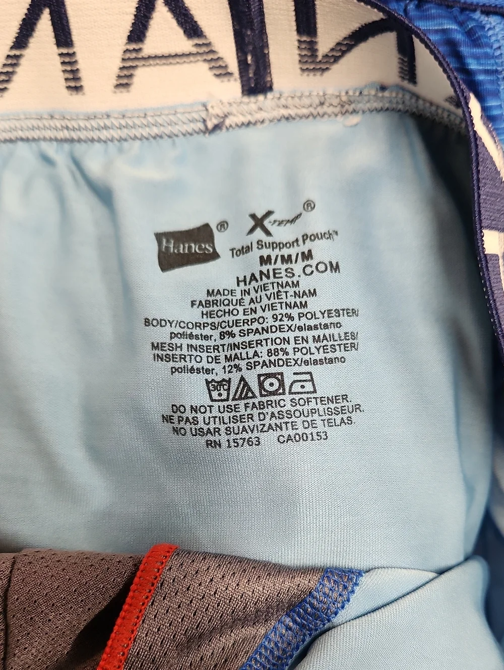 Hanes Men's Boxer Briefs - Blue & Black - Comfortable Support (Pack Style)